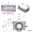 SCS16LUU直线轴承尺寸箱式直线轴承图纸