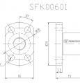 SFK00601滚珠丝杆螺母TBI品牌南京哈宁现货供应