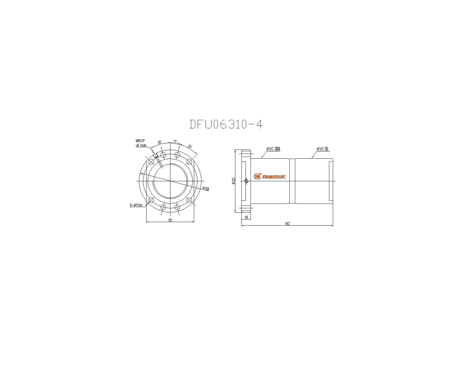 DFU06310-4滚珠丝杆螺母TBI品牌南京哈宁现货供应