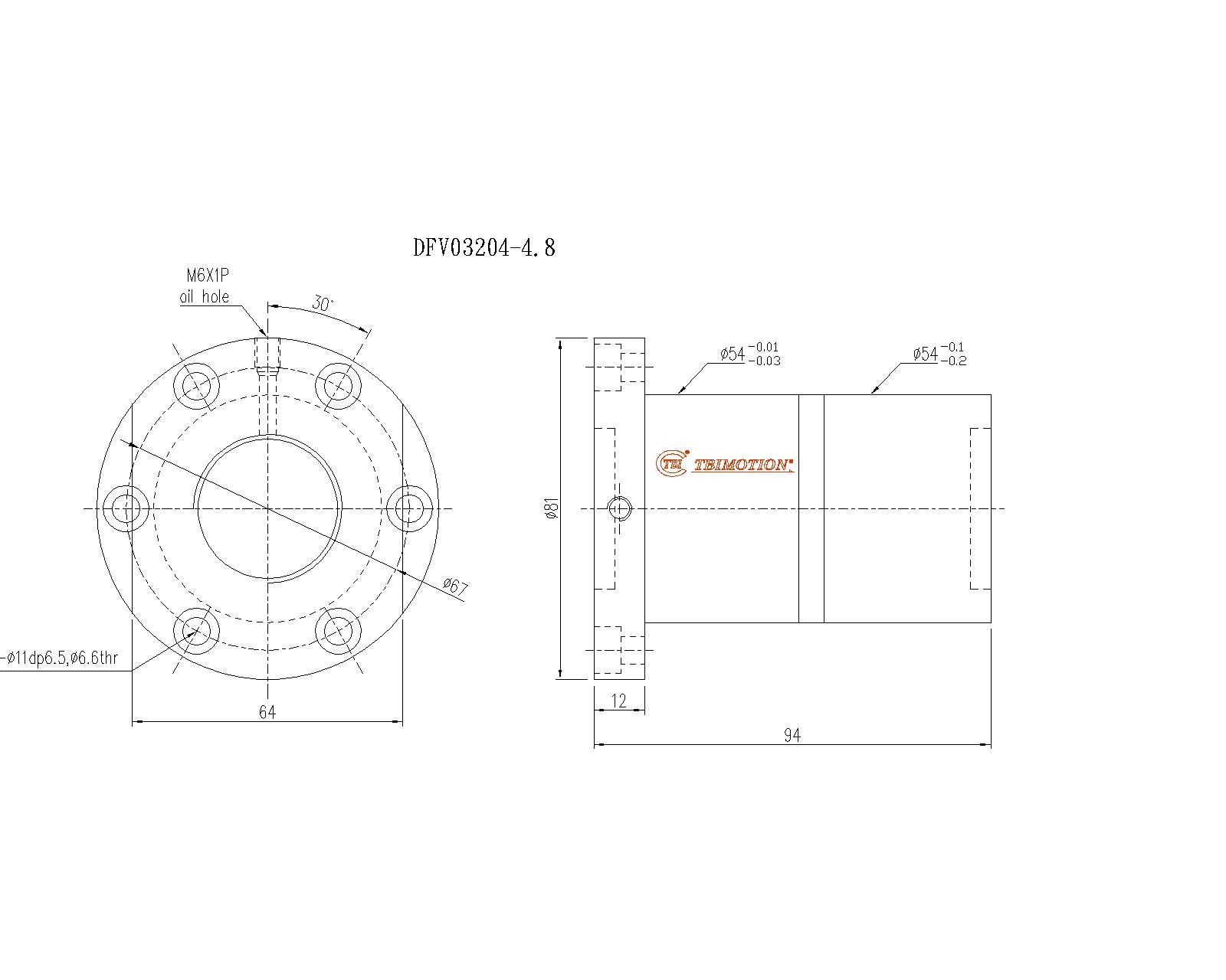 DFV03204-4.8滚珠丝杆螺母TBI品牌南京哈宁现货供应.jpg