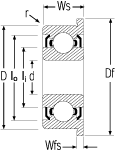 Flange ball bearings metric series