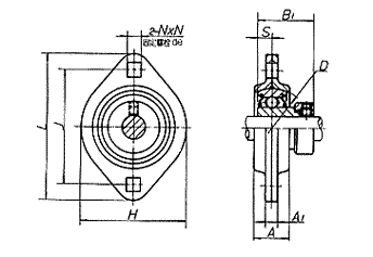 sapfl200(cl390200)型带冲压菱形座偏心套外球面球轴承